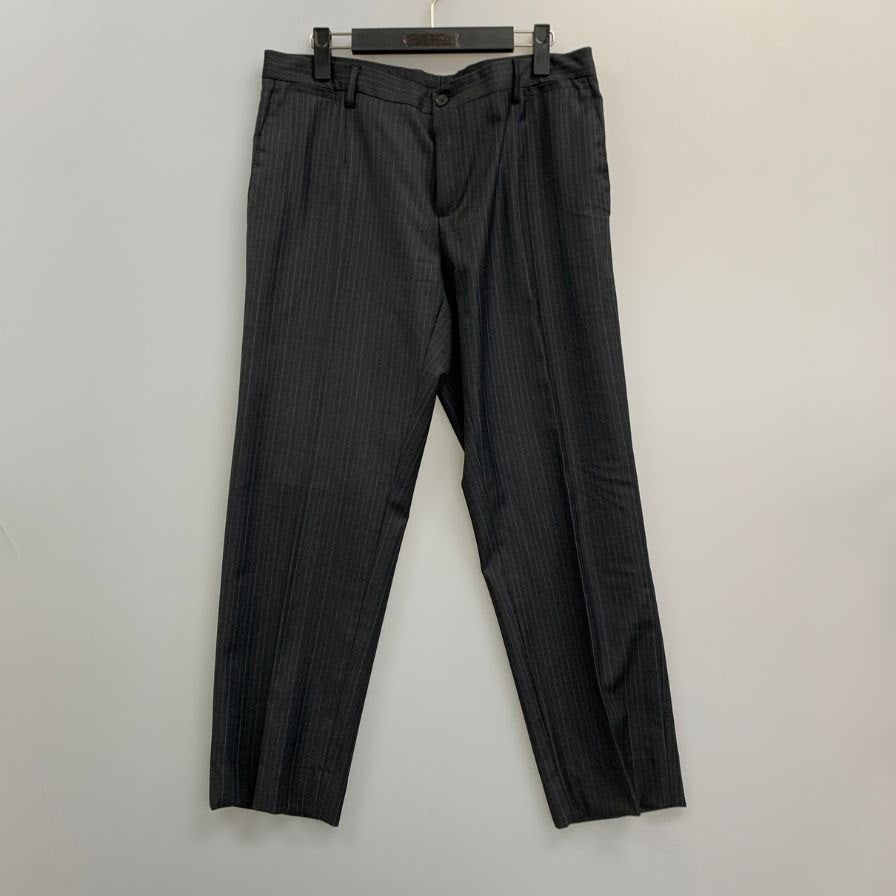 ドルチェ＆ガッバーナ スーツ 2B センターベント ストライプ ブラック メンズ サイズ50 DOLCE&GABBANA【AFB42】