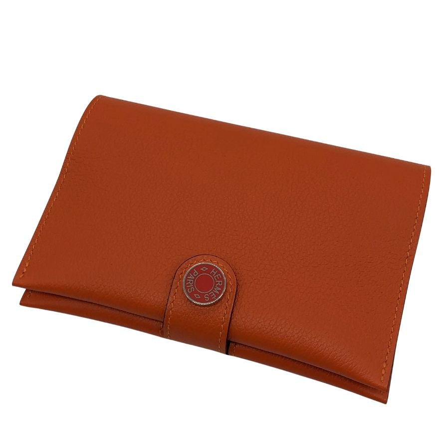 エルメス U刻印 Passport R.M.S パスポートケース ユニセックス  オレンジ HERMES【AFI14】【中古】