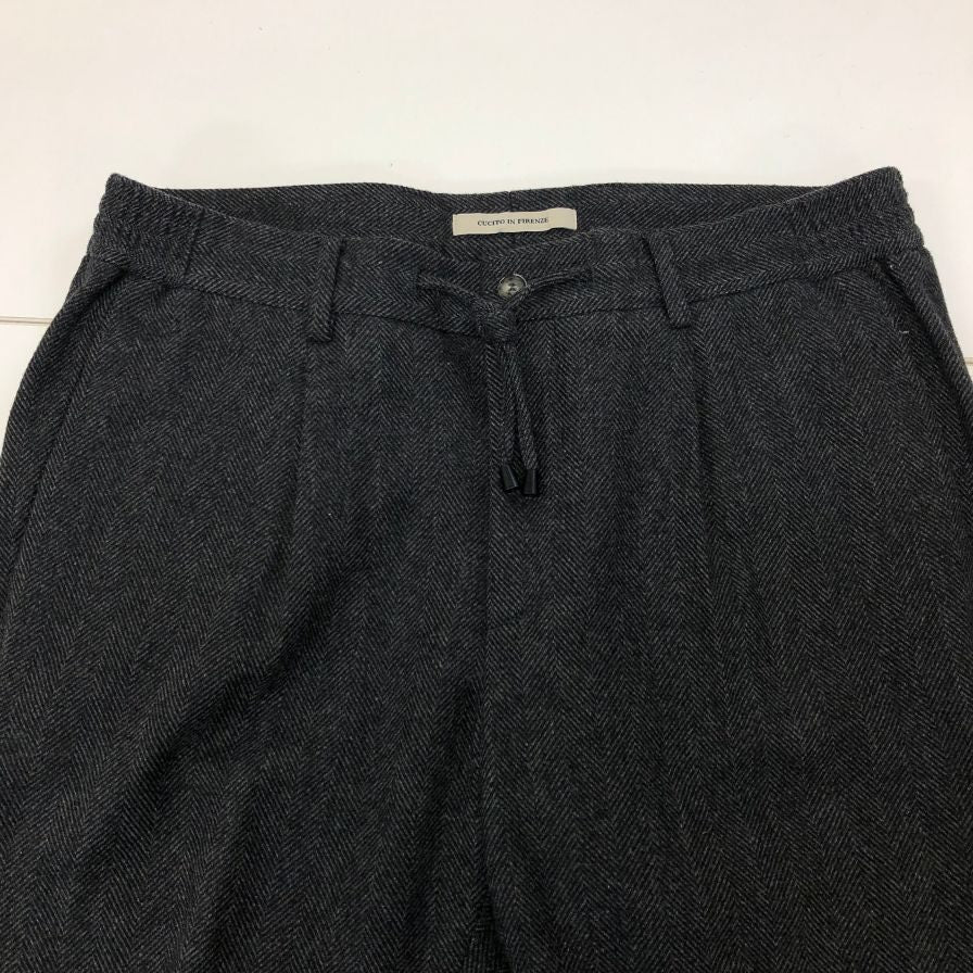 ジャブスアルキヴィオ タックパンツ マサッチョ グレー ウール メンズ サイズ48 MASACCIO TYPE A2 giab's ARCHIVIO 【AFB6】