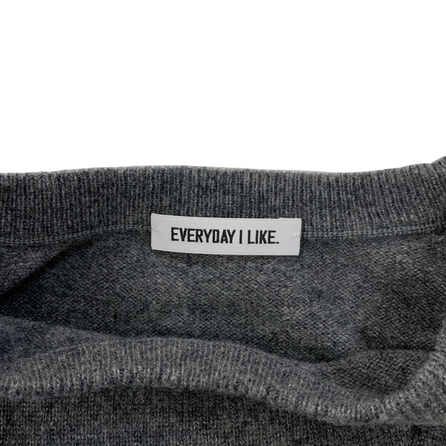 美品◆エヴリディアイライク カシミア100% ロングニット ワンピース レディース サイズF グレー EVERYDAY I LIKE 【AFB44】