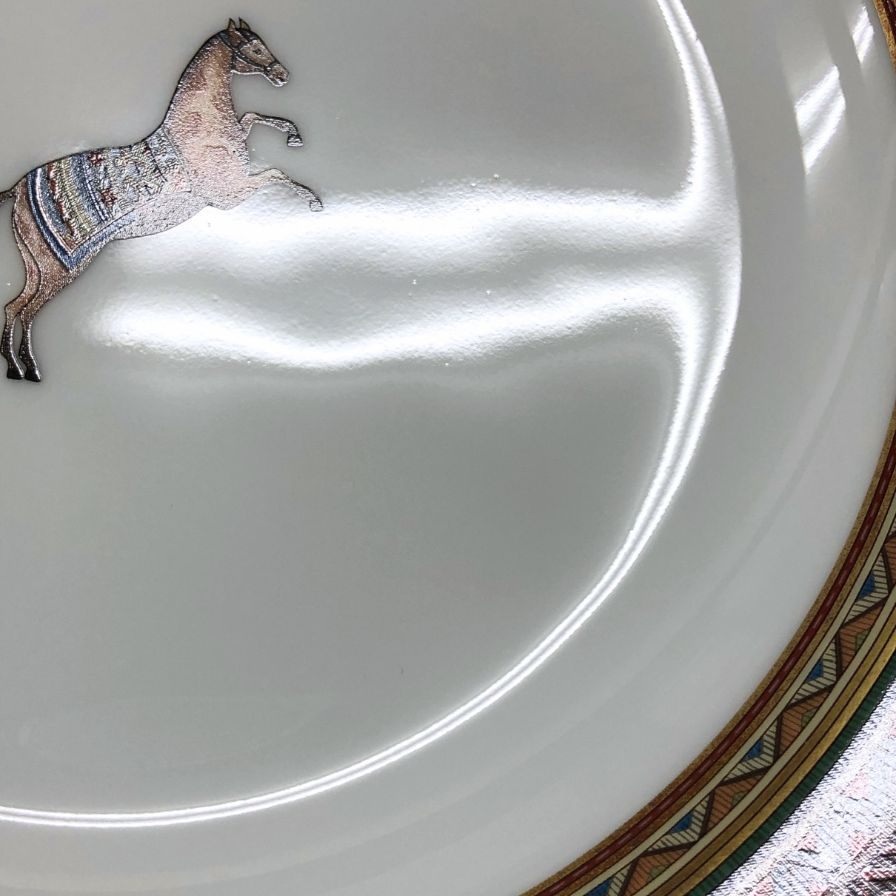 エルメス プレート シュヴァルドリアン ホース 23cm マルチカラー HERMES【AFI28】【中古】