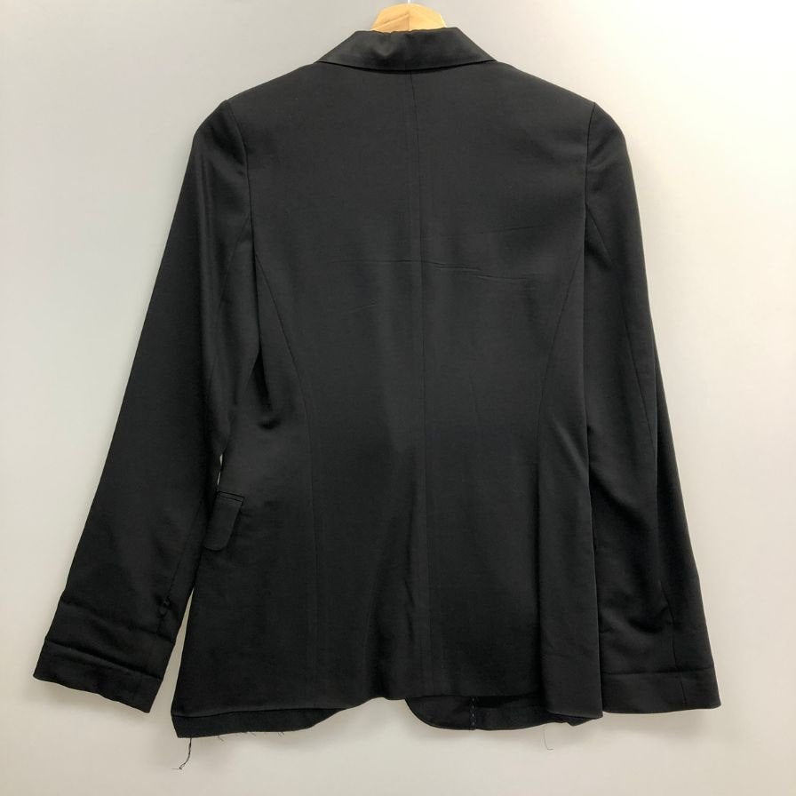 極美品◆ランバン オン ブルー レディース テーラード 1Bジャケット フォーマル サイズ36 ブラック LANVIN en Bleu 【AFA8】