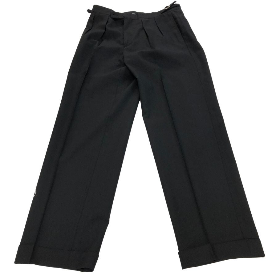 ベルナールザンス ×ビームス ウール混合 スラックス  パンツ メンズサイズ US28  ブラック BERNARD ZINS × BEAMS 【AFB30】