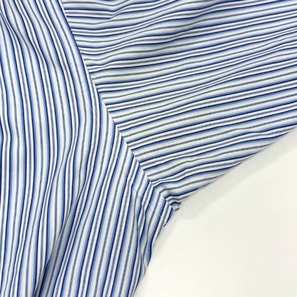 中古◆ラルフローレン 90S ストライプシャツ ブルー系 メンズ サイズL RALPH LAUREN 【AFB10】