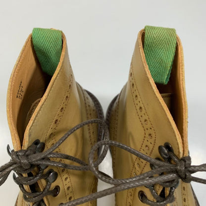トリッカーズ レースアップブーツ モールトン メダリオン ベージュ メンズ サイズ6.5 Tricker`s MALTON ブーツ 約25.0cm【LA】【中古】