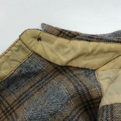 中古◆ペンドルトン 70S チェックシャツ ウール ベージュ系 メンズ サイズM PENDLETON 【AFB37】