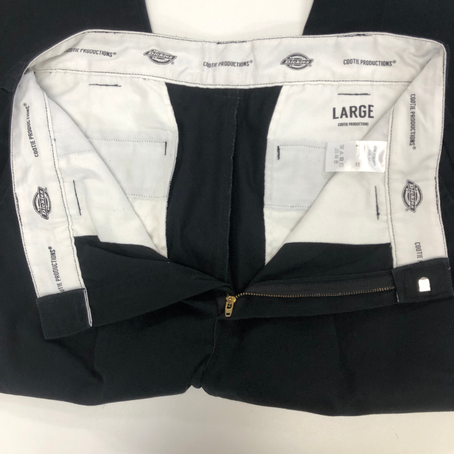 クーティー×ディッキーズ チノパン 1タックトラウザー コットン メンズ ブラック サイズL COOTIE × DICKIES 【AFB12】