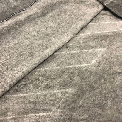 美品◆オフホワイト 半袖Tシャツ ダメージ加工 グレー系 メンズ サイズM OFF WHITE 【AFB3】