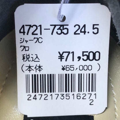 新宿屋 レザースニーカー シャーク 4721-785 ブラック 24.5cm レディース shinjukuya 約24.5cm【7F1】