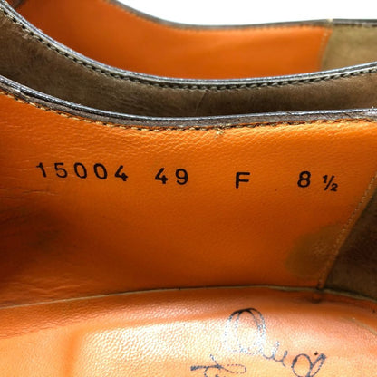 サントーニ レザーシューズ ストレートチップ 15004 ブラウン サイズ8.5 santoni 約27.5cm【AFC47】