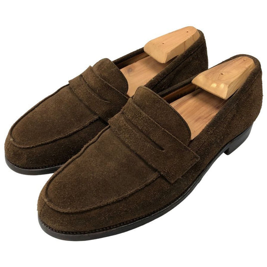 ジョンロブ キャンパス 315 スウェード メンズサイズ 7E ブラウン JOHN LOBB ローファー 約25.5cm【LA】【中古】