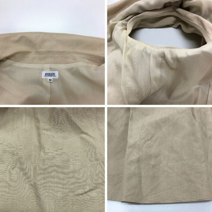美品◆フォクシー  ワンピース シルク ブレンド プルオーバー 膝丈 フレア 半袖 22181 ベージュ レディース サイズ40 FOXEY 【AFB23】