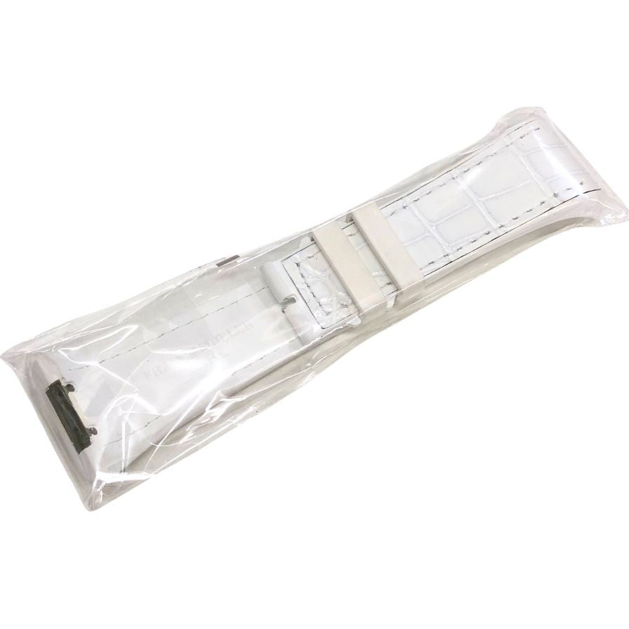 フランクミュラー ヴァンガード V45用 クロコ ラバーバンド メンズ ホワイト FRANCK MULLER【AFI14】