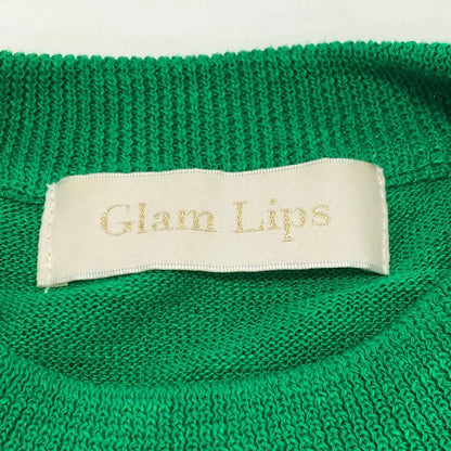 美品◆グラムリップス ニット グリーン レディース サイズフリー Glam Lips 【AFB3】