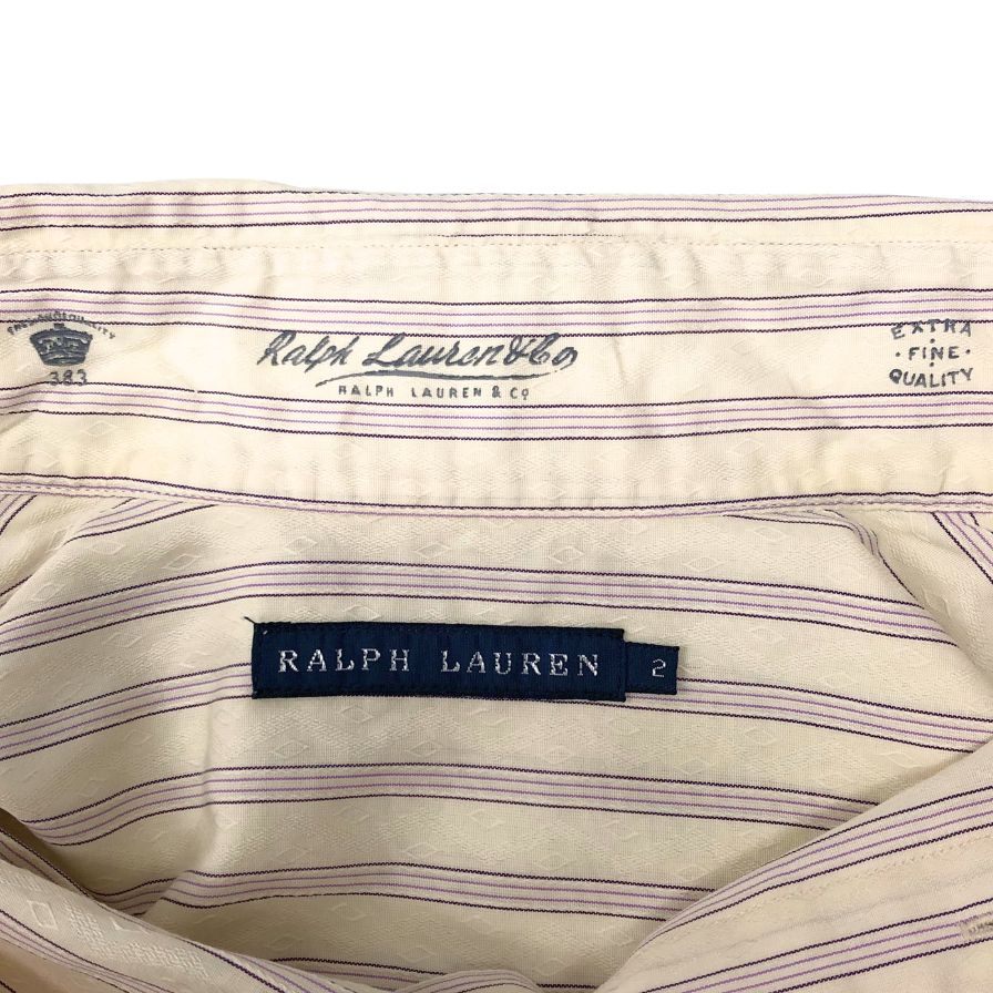 ラルフローレン シャツジャケット ストライプ 総柄 メンズ サイズ2 Ralph Lauren【LA】