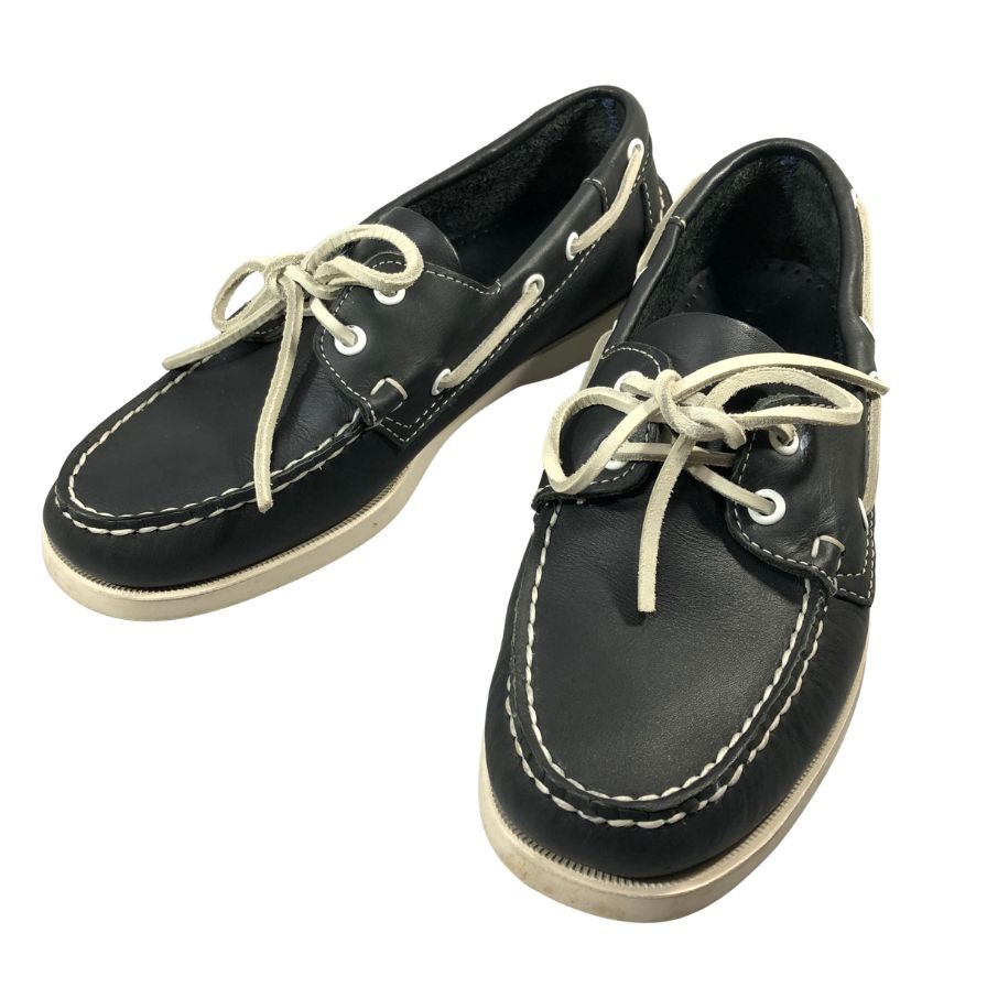 セバゴ レザーシューズ デッキシューズ モカシン メンズ ネイビー  サイズUK6.5 SEBAGO 約24.5cm【AFC31】
