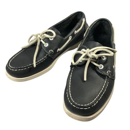 セバゴ レザーシューズ デッキシューズ モカシン メンズ ネイビー  サイズUK6.5 SEBAGO 約24.5cm【AFC31】