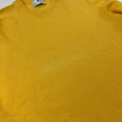 美品◆バランタイン ニット クルーネック カシミア イエロー サイズ46 メンズ BALLANTYNE 【AFB4】