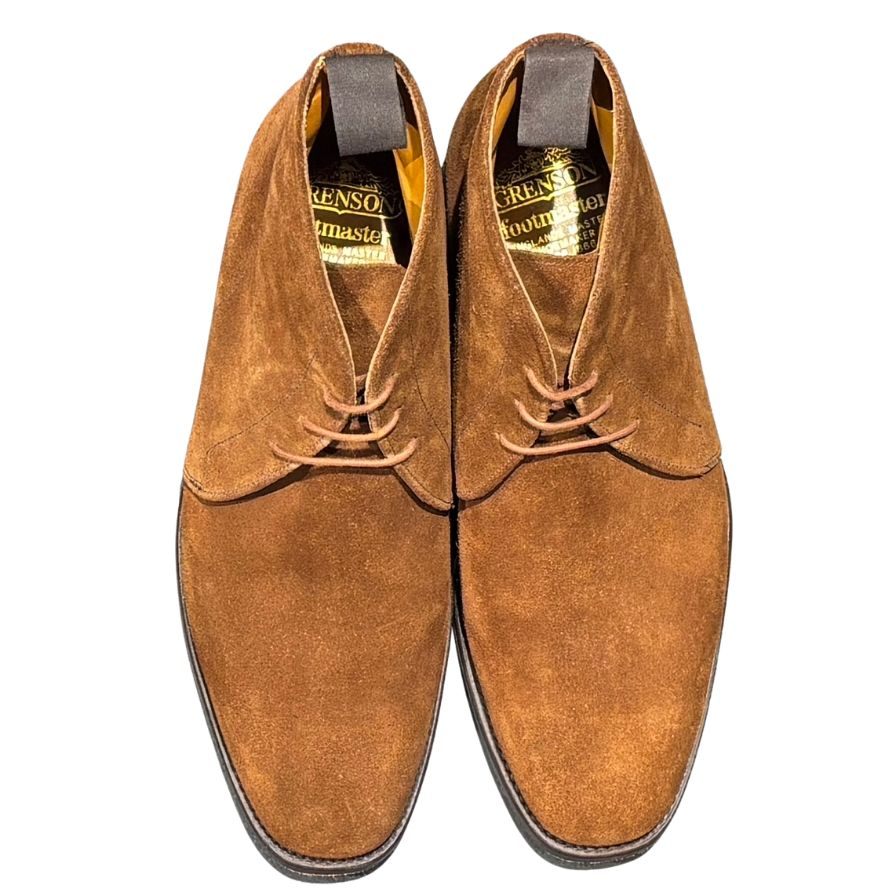 グレンソン チャッカブーツ 6531  スエード ブラウン メンズUK8.5F GRENSON ブーツ 約27.0cm【LA】【中古】