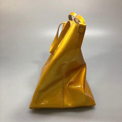 エムシーエム トートバッグ エナメル ロゴ イエロー オレンジ MCM【AFE5】
