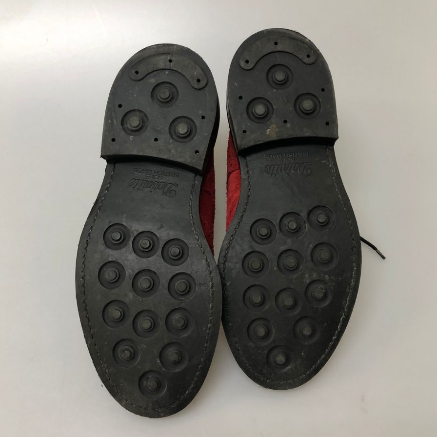 トリッカーズ スエード バートンフルブローグ 5633 メンズ サイズ7.5 レッド Tricker's 約26.0cm【PTM3】