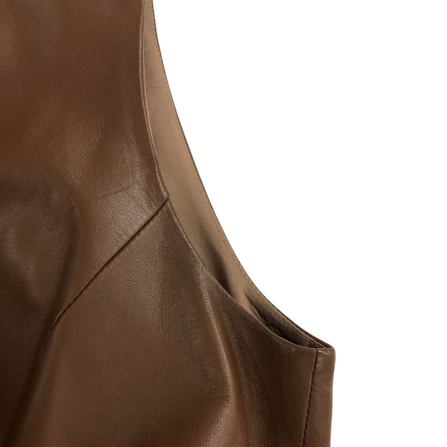 極美品◆スウィング レザー ワンピース ノースリーブ ラムレザー 【AFB3】