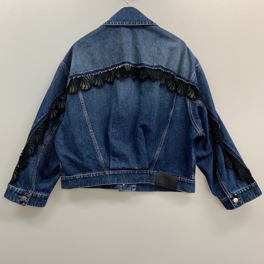 美品◆ステラマッカートニー デニムジャケット レース レディース サイズ42 STELLA McCARTNEY 【AFA6】