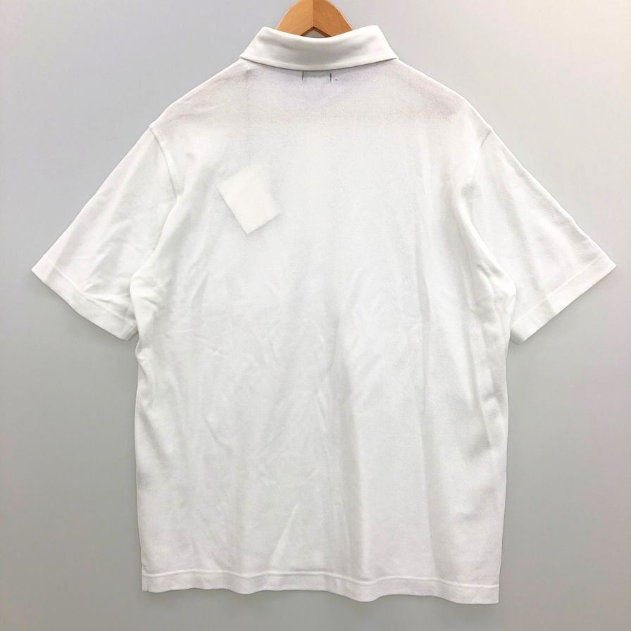 ドルモア コットンカシミヤ ポロシャツ ホワイト　白 オフィニット／ニットポロシャツ／半袖／ウォッシャブル