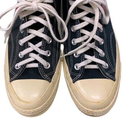 プレイ コムデギャルソン×コンバース スニーカー ハイカット ハートロゴ キャンバス メンズ サイズ27.5 PLAY COMME des GARCONS×CONVERSE 約27.5cm【AFC31】