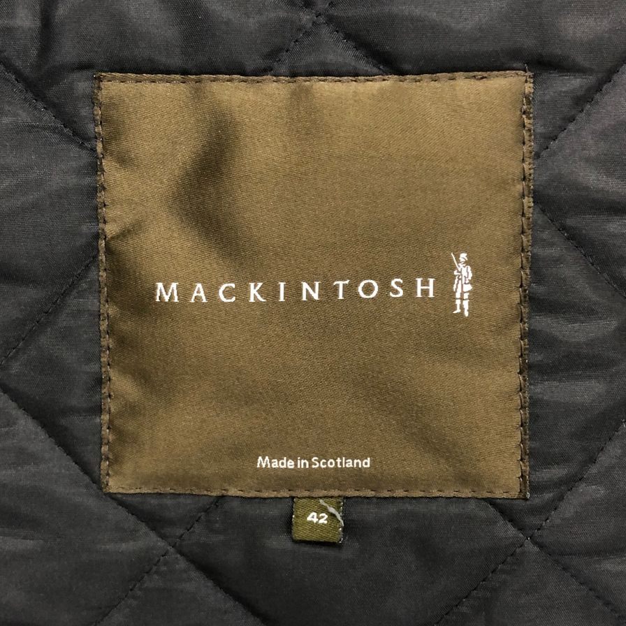 美品◆マッキントッシュ ロロピアーナ生地 キルティング ハーフコート 英国製 メンズ サイズ42 グレー MACKINTOSH Loro Piana 【AFA4】