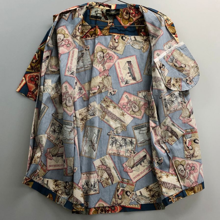 極美品◆ロイヤル クリエイションズ アロハシャツ 開襟 ハワイ製 メンズ サイズL ROYAL CREATIONS 【AFB15】