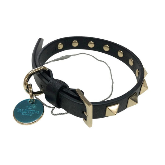 ヴァレンティノ ペット 首輪 ブラック スタッズ VALENTINO【AFI9】【中古】
