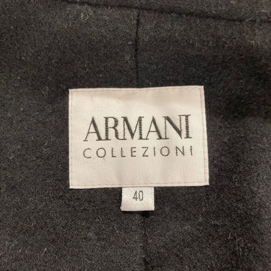 中古◆アルマーニコレツォーニ トレンチコート ブラック メンズ サイズ40 ARMANI COLLEZIONI 【AFA15】