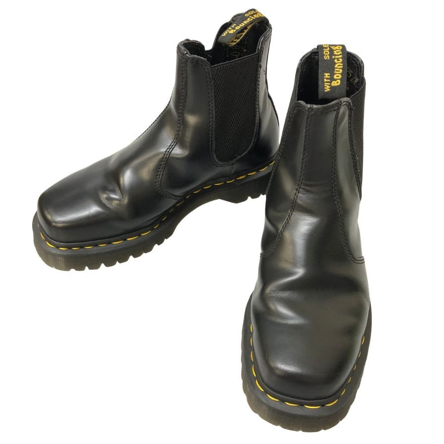ドクターマーチン サイドゴアブーツ レザー スクエア 2976 BEX SQUARED ブラック UK6 Dr.Martens 約25.0cm【AFD2】