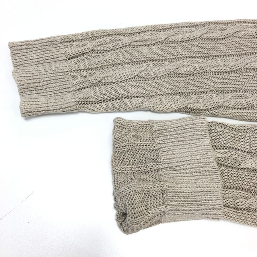 美品◆トレンタセッタンタ リネン Vネック ニット・セーター メンズ ベージュ サイズ48 trenta settanta 【AFB11】
