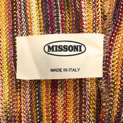 美品◆ミッソーニ フロントボタン ブルゾン ストライプ レディース サイズ42 オレンジ  MISSONI 【AFB39】