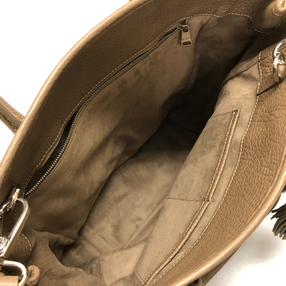 アカーテ トートバッグシロッコM レザー  タッセル ユニセックス ブラウン ACATE【AFE4】