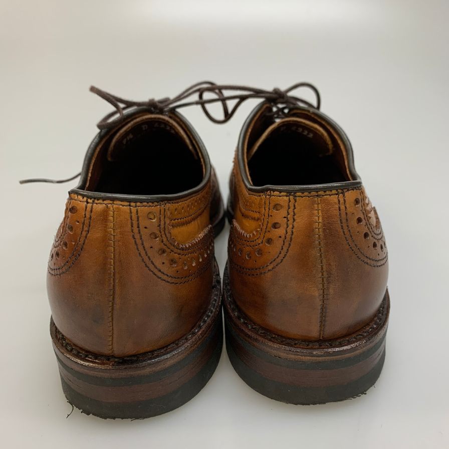 アレンエドモンズ レザーシューズ マカリスター ウイングチップ カーフ ブラウン サイズUS7.5 Allen Edmonds McAllister ビジネスシューズ 約25.5cm【LA】【中古】