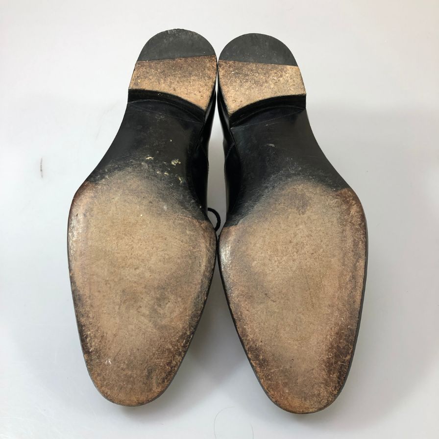 大塚製靴 for ISETAN MEN'S Limited レザーシューズ ストレートチップ メンズ ブラック サイズ25.5 Otsuka 約25.5cm【AFC52】