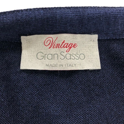 美品◆グランサッソ ヴィンテージ ベスト メンズ ネイビー サイズ48 Gran Sasso vintage 【AFB14】