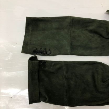 美品◆チェザレアットリーニ スエード ジャケット  グリーン メンズ サイズ52 Cesare Attolini 【AFB7】