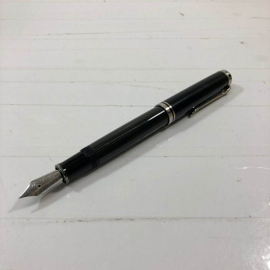 ペリカン 万年筆 スーベレーン シュトレーゼマン ブラックストライプ ペン先18C-750 F字 PELIKAN Souveran【AFI2】