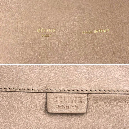 セリーヌ ホリゾンタルカバ レザー トートバッグ ピンク レディース フィービー期 CELINE horizontal cabas【AFE8】