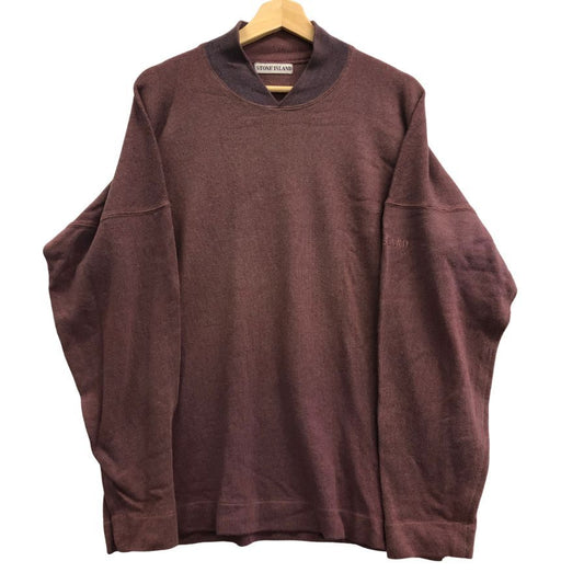 中古◆ストーンアイランド ヴィンテージ  ウール混 トップス セーター イタリア製 ボルドー系 メンズ サイズM Stone Island 【AFB2】