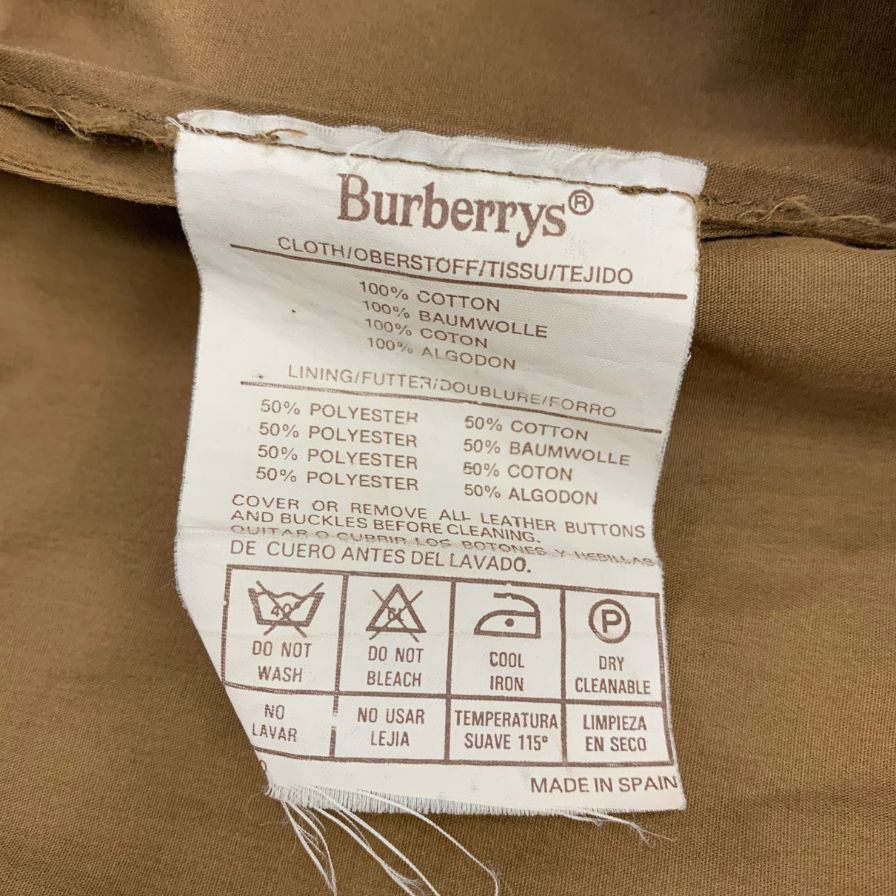 中古◆バーバリー バルカラーコート 90年代 旧タグ ブラウン メンズ サイズ表記なし Burberry 【AFB32】