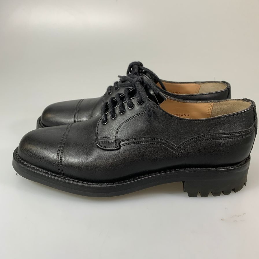 ジョセフチーニー ケンゴンH クロムエクセル ストレートチップ ブラック サイズUK7.5 Joseph Cheaney ビジネスシューズ 約25.5cm【LA】【中古】