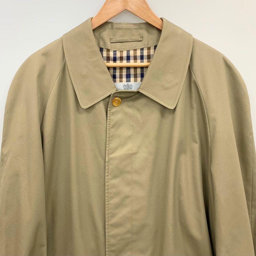 中古◆アクアスキュータム トレンチコート 70S アクア5 ヴィンテージ イングランド製 ベージュ メンズ サイズ表記なし Aquascutum 【AFA10】