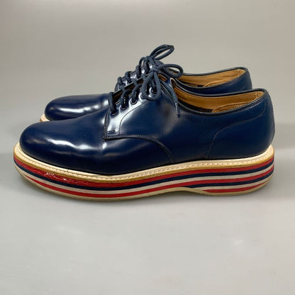 チャーチ レイトン プレーントゥ カーフ ブルー UK60F メンズ Church's 約24.5cm【PTM】