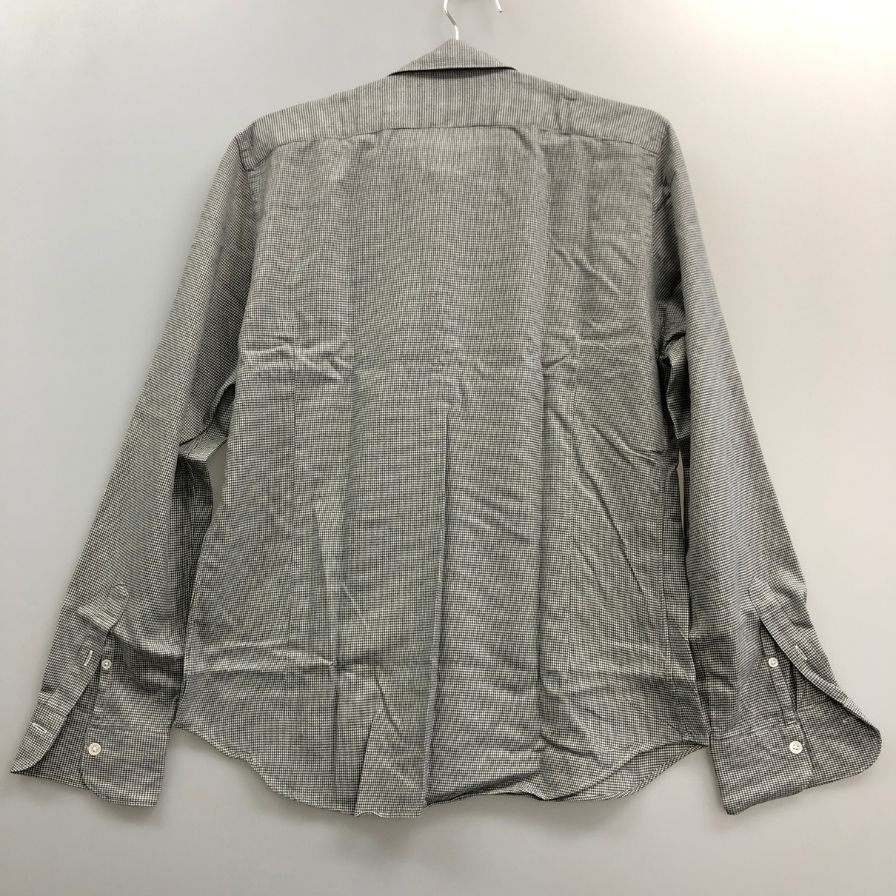極美品◆エストネーション 長袖シャツ チェック Grandi & Rubinelli グレー系 メンズ サイズXL ESTNATION 【AFB38】