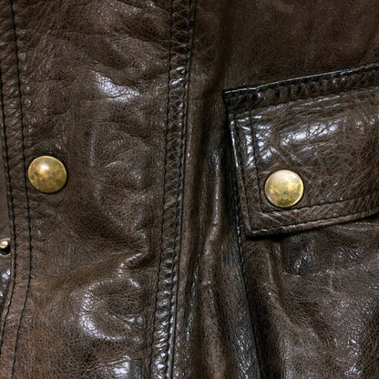 美品◆ベルスタッフ トライアルマスター ゴールドラベル パンサージャケット ブラウン メンズ サイズ42 Belstaff Trialmaster Panther Jacket 【AFG1】